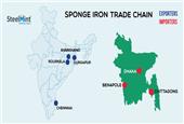 Indian Sponge Iron Export Prices Down USD 5; Deals Reported