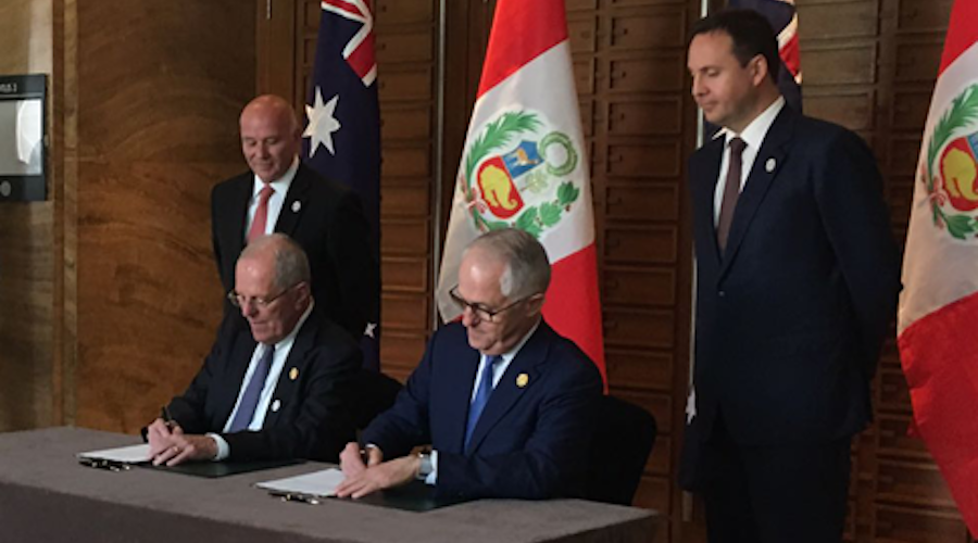 Australian mining industry group praises free trade deal with Peru